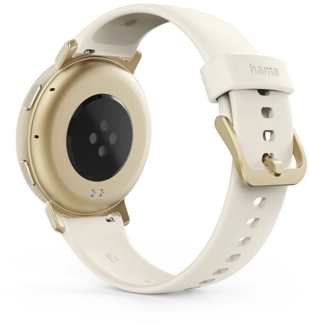 Hama Smartwatch 7020 - AMOLED 43mm - Goud/Wit