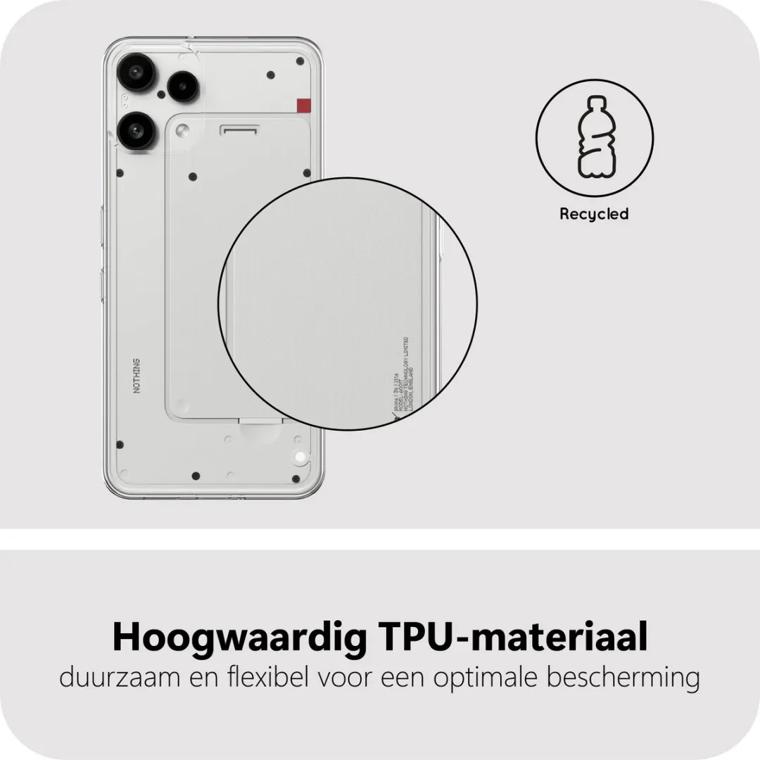 Just in Case Siliconen Hoesje Nothing Phone (3a) Lite - Transparant MNT2857KL0 - afbeelding 6 van 6