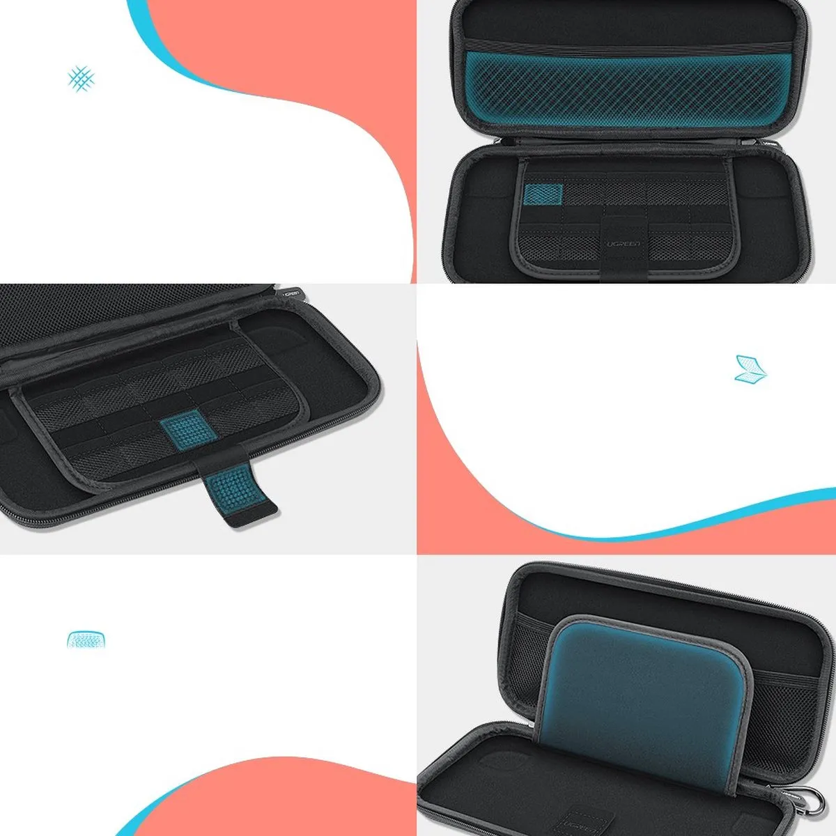 UGREEN Nintendo Switch Opberghoes - Zwart - 50974
