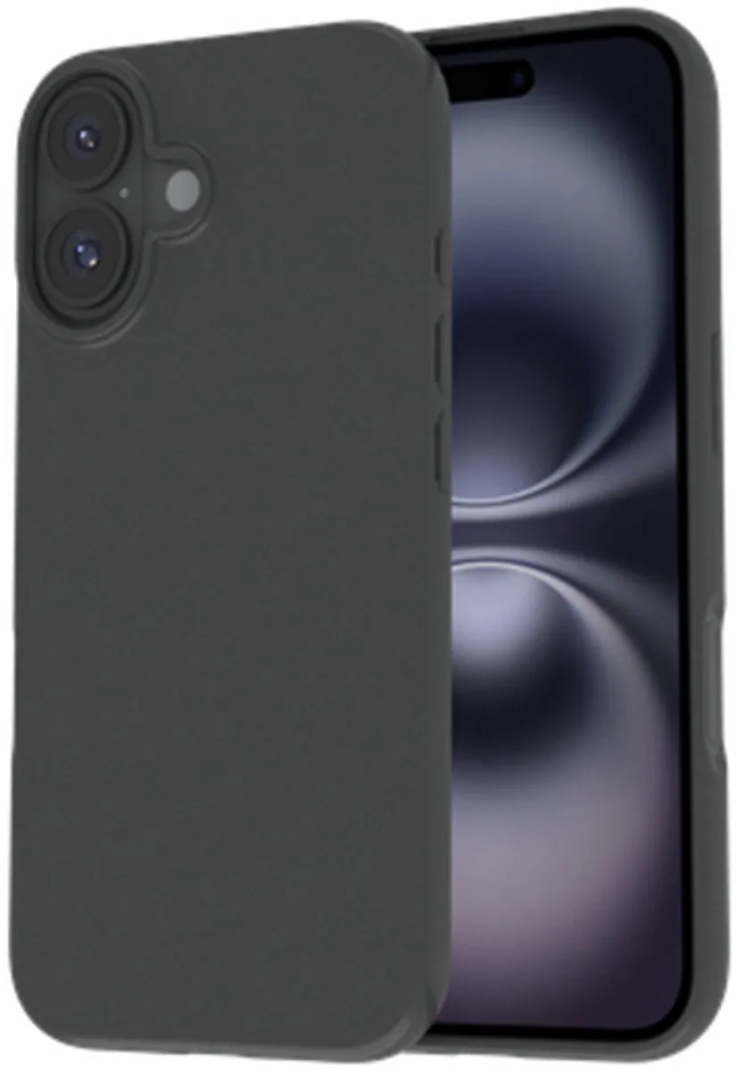 Just in Case iPhone 16 Plus Hoesje Siliconen - Zwart