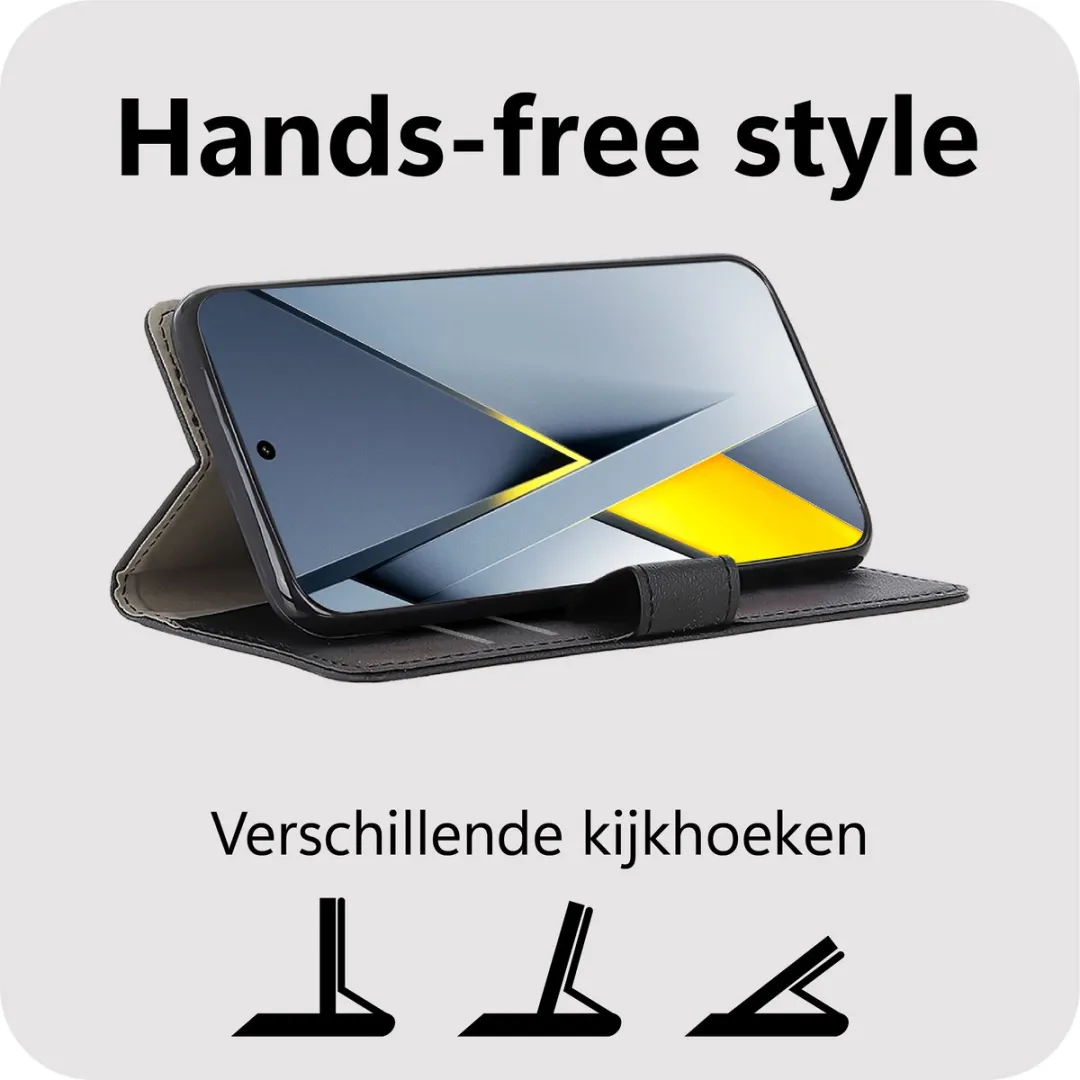 Just in Case Bookcase Classic Hoesje MXM2863CW1 - Xiaomi Poco F2 Pro - 2 Pasjes - Zwart