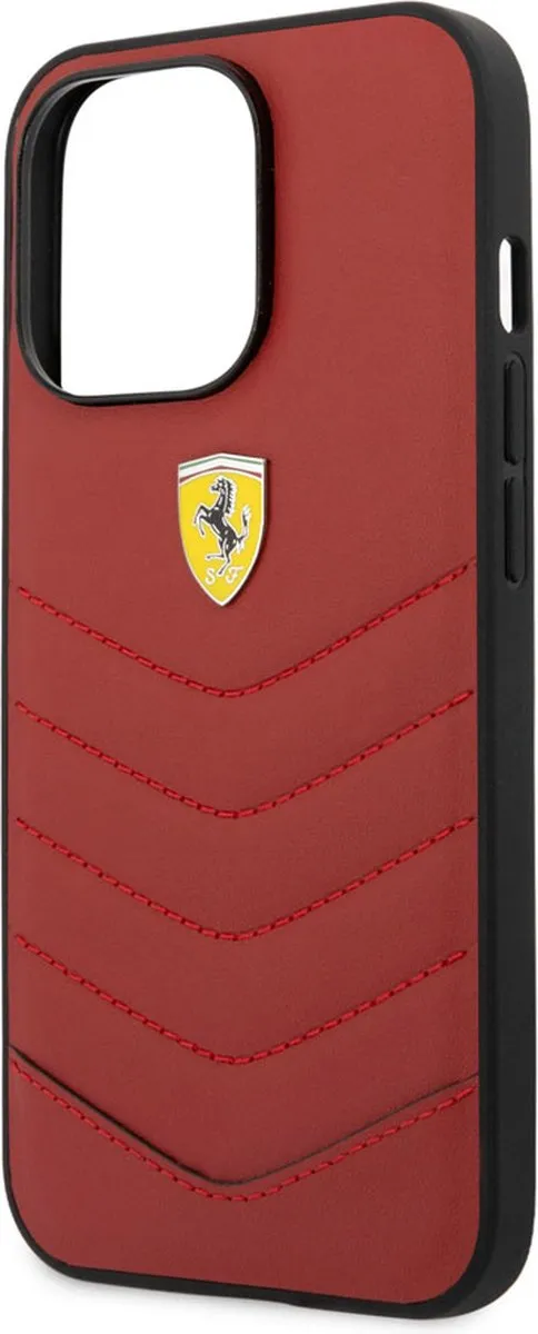 Ferrari iPhone 13 Pro Hoesje - Rood Leer