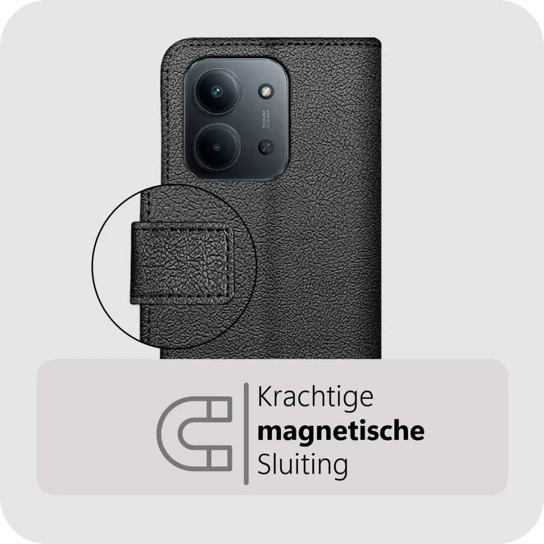 Just in Case Bookcase Classic MXM2819CW1 Hoesje - Xiaomi Poco C85 - 2 Pasjes - Zwart