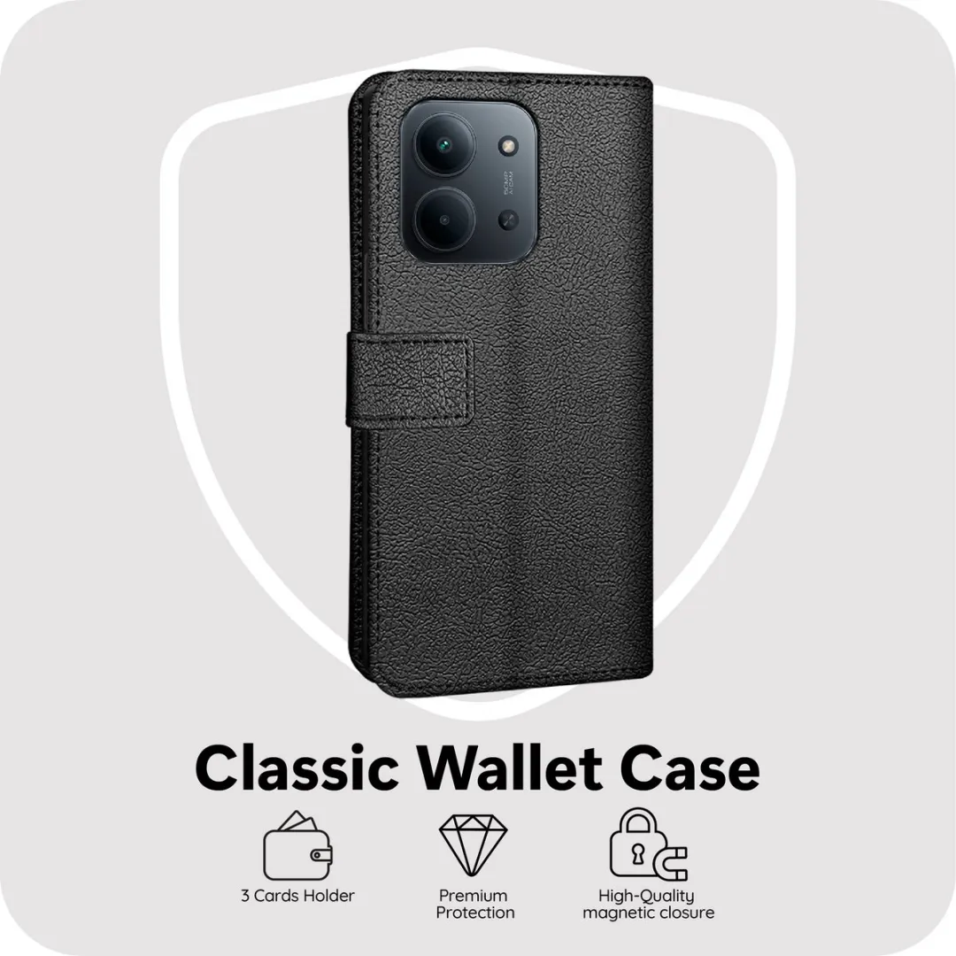 Just in Case Bookcase Classic MXM2819CW1 Hoesje - Xiaomi Poco C85 - 2 Pasjes - Zwart