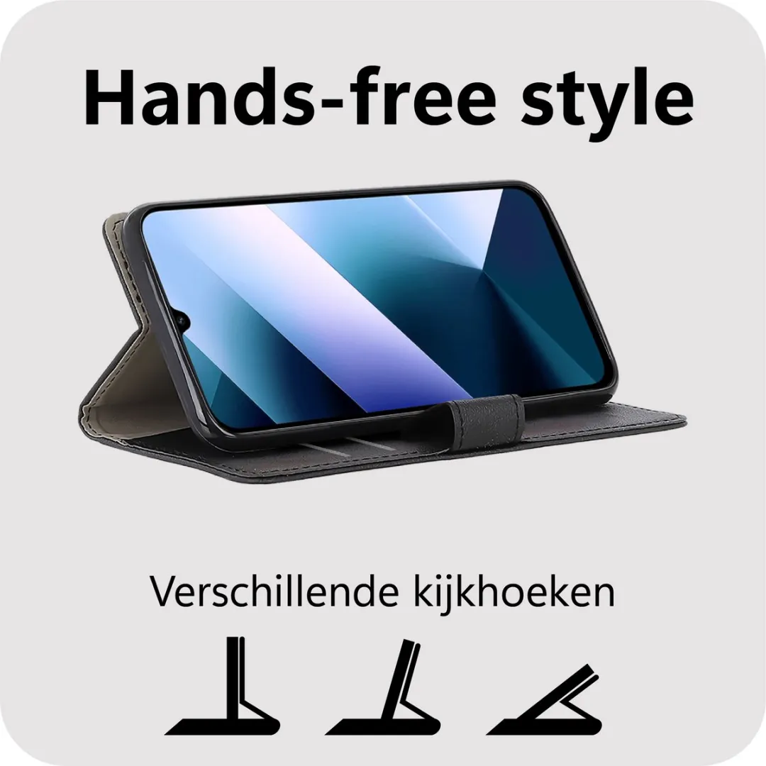Just in Case Bookcase Classic MXM2819CW1 Hoesje - Xiaomi Poco C85 - 2 Pasjes - Zwart - afbeelding 6 van 6