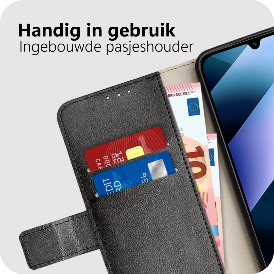 Just in Case Bookcase Classic MXM2819CW1 Hoesje - Xiaomi Poco C85 - 2 Pasjes - Zwart