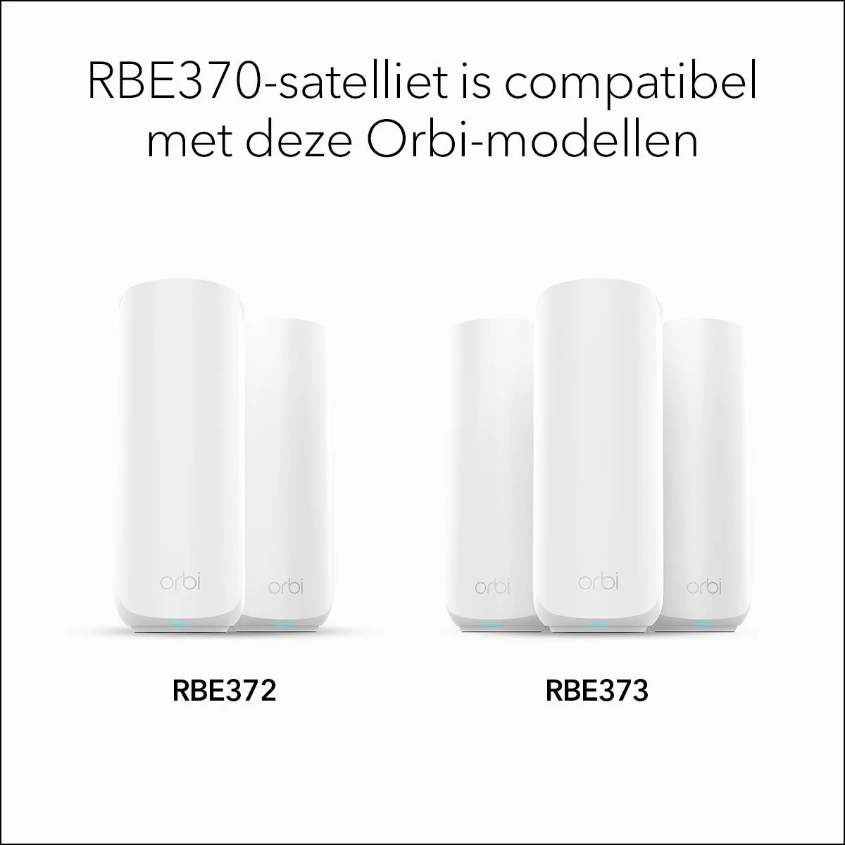 Netgear Orbi RBE370 Mesh WiFi 7 Satelliet - 3600 Mbps