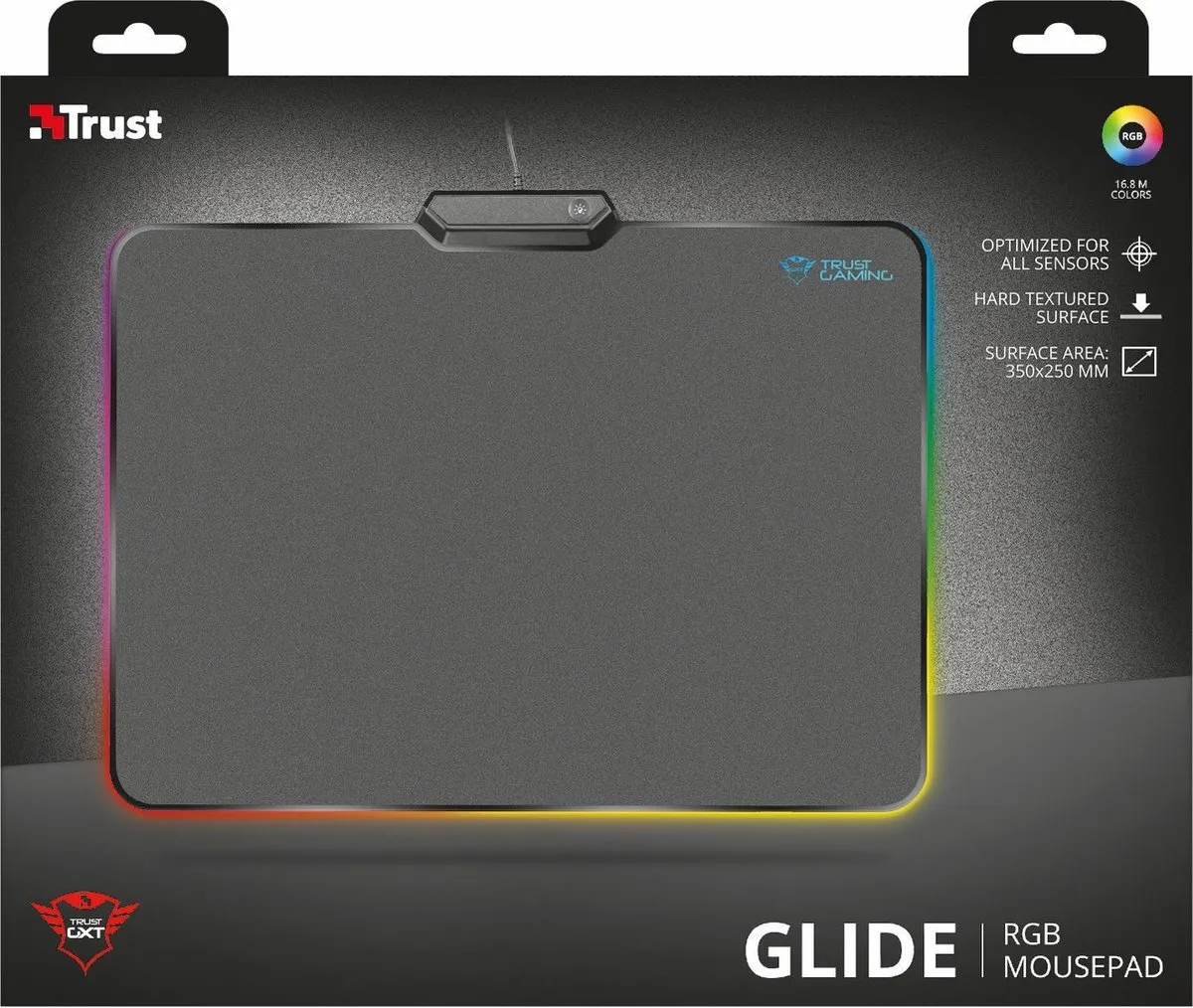 Trust GXT 760 Glide RGB Mousepad - Zwart