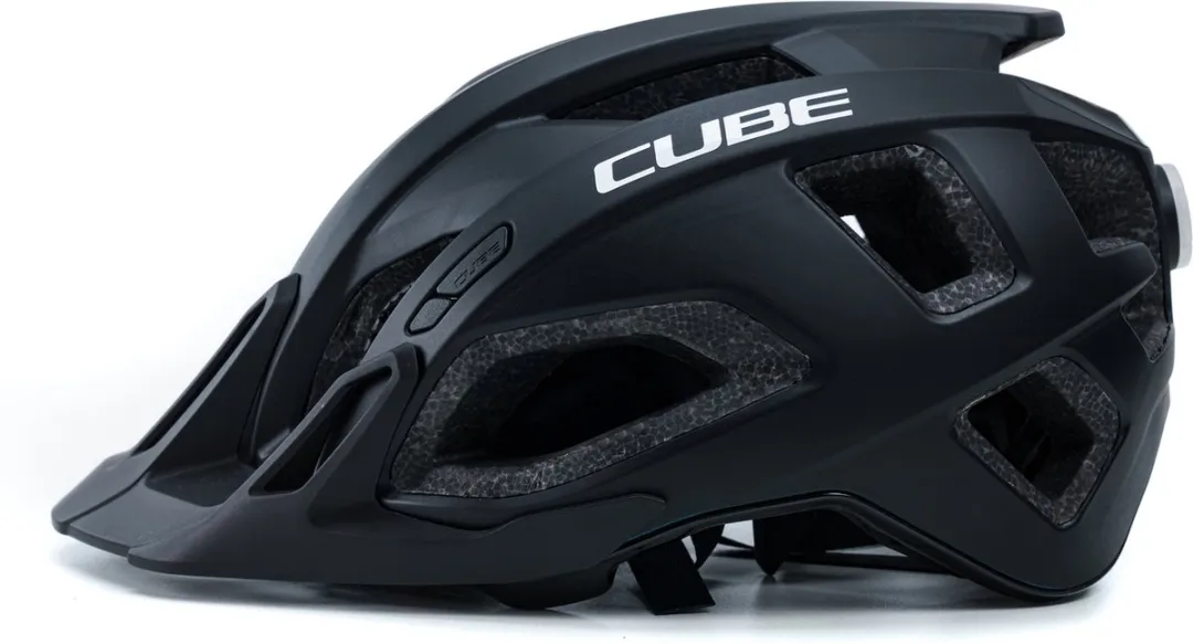 Cube Quest Fietshelm - 15 Ventilatiegaten - LED - 52-57cm - Matt Zwart