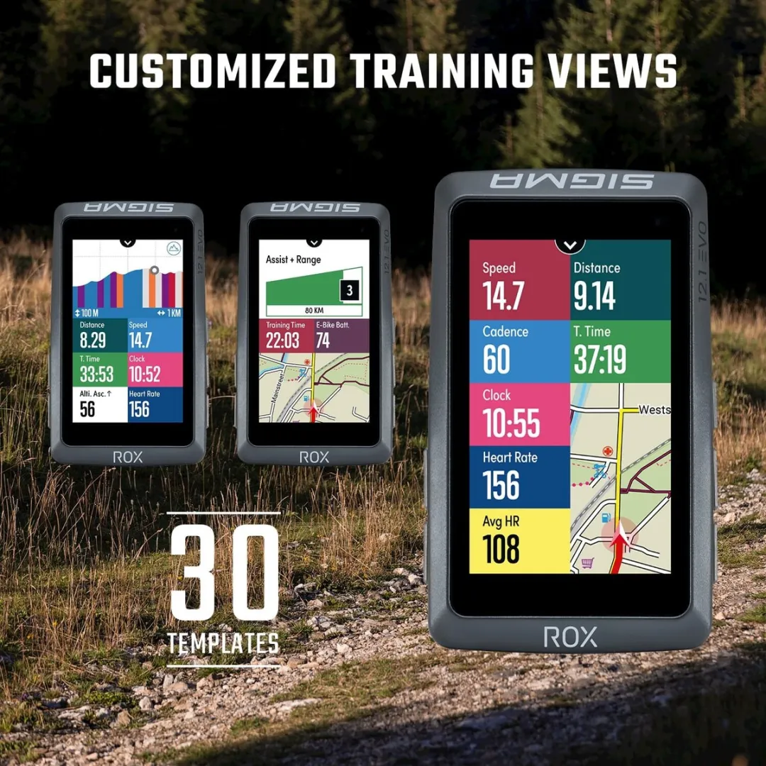Sigma ROX 12.1 Evo GPS Fietscomputer - Night Gray - 01042