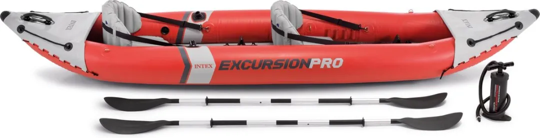 Intex Excursion Pro Kayak Set - 2 Personen - Rood/Grijs - afbeelding 6 van 6