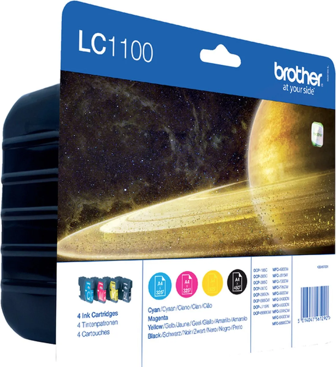 Brother LC-1100VALBP Inktcartridge - Cyaan/Magenta/Geel/Zwart - 90ml