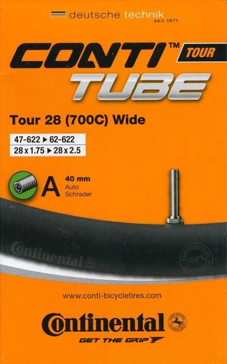 Continental Binnenband Tour Wide 28" 47-622 - Zwart