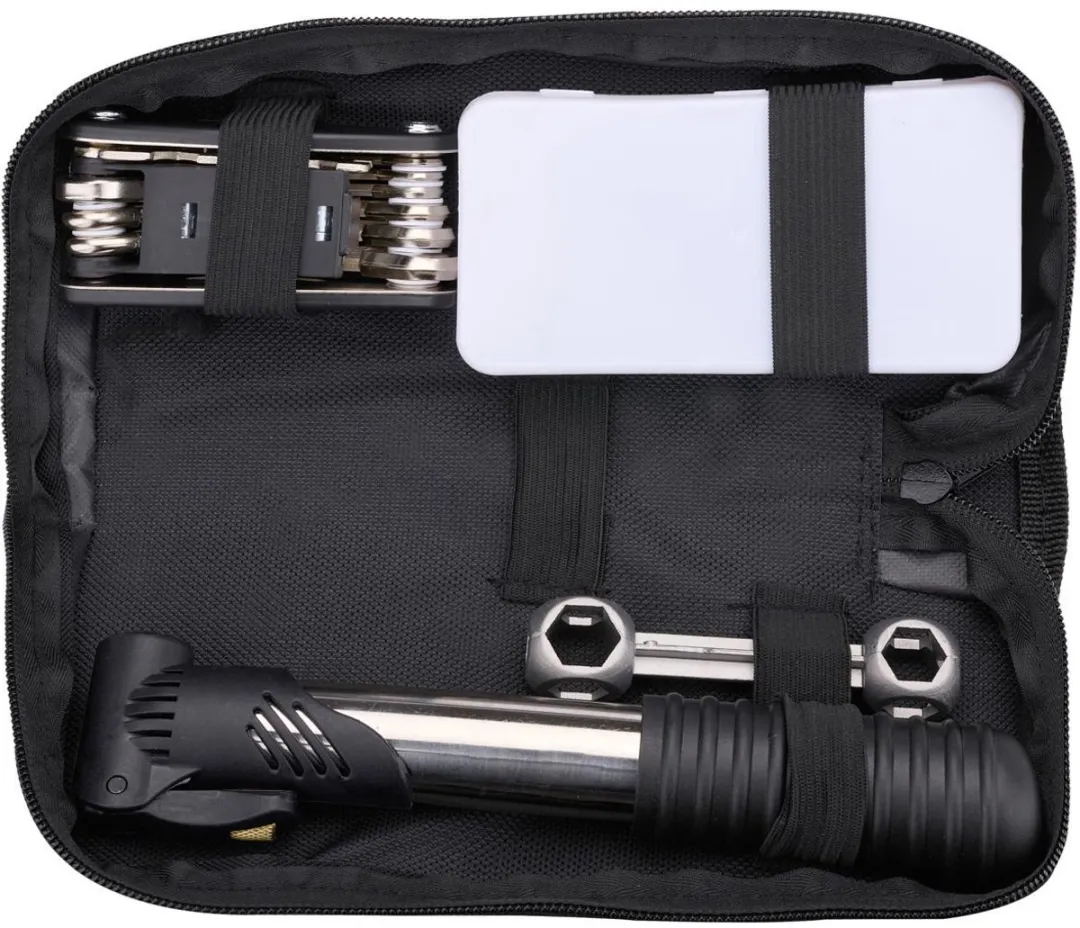 Dunlop Fietspomp met Drukmeter 14-delig - Geel