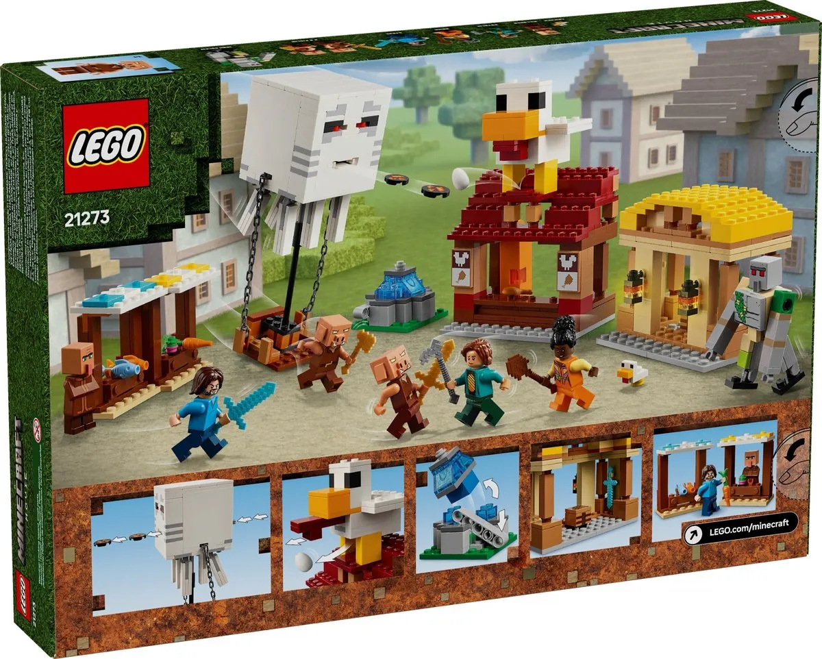 LEGO Minecraft Ghast-Ballon Aanval op het dorp 21273 - 555 Stenen