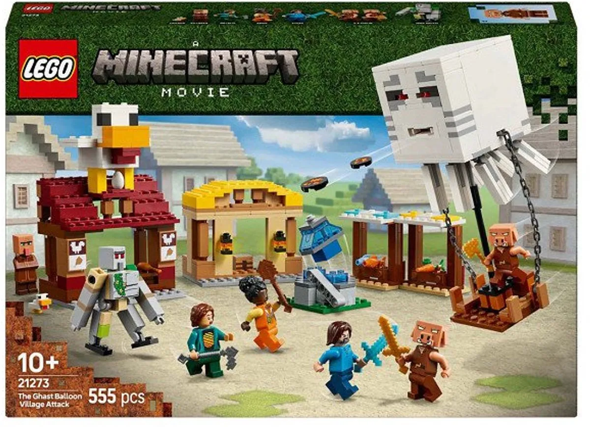 LEGO Minecraft Ghast-Ballon Aanval op het dorp 21273 - 555 Stenen