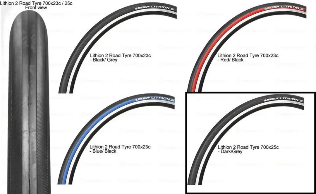 Michelin Lithion2 Dark TS V3 700x25C Fietskwastband - Zwart