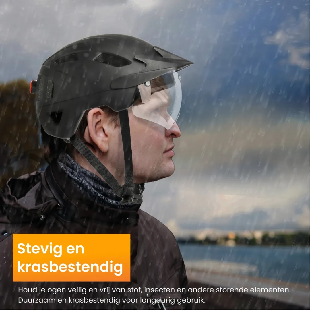 R2B Transparant Vizier Speed Pedelec Helm - Zwart