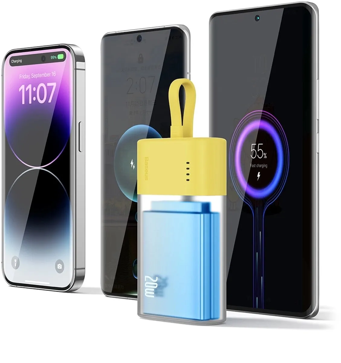 Baseus Powerbank IJskolletje 5200mAh 20W - Smartwatch - Transparent - afbeelding 2 van 6