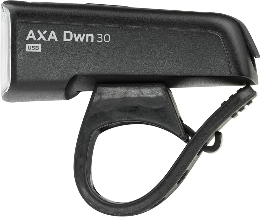 AXA Dwn Front 30 Lux Fietslamp - USB Oplaadbaar - Zwart