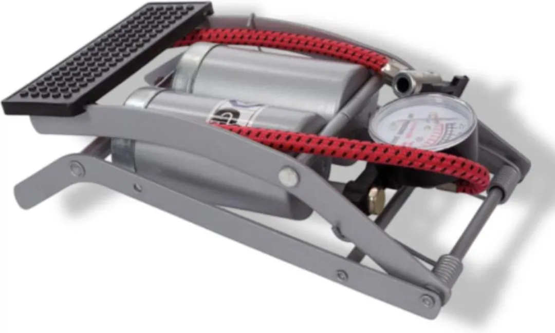 Perel Krachtige Voetpomp - 6,9 bar - Zilver