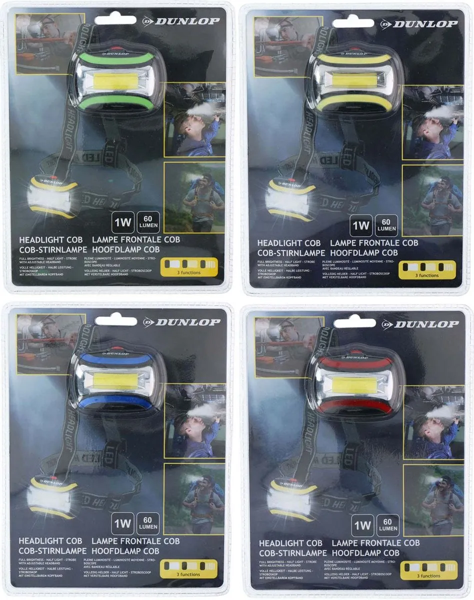 Dunlop LED-koplamp 1W COB - 871125208721 - Handenvrij