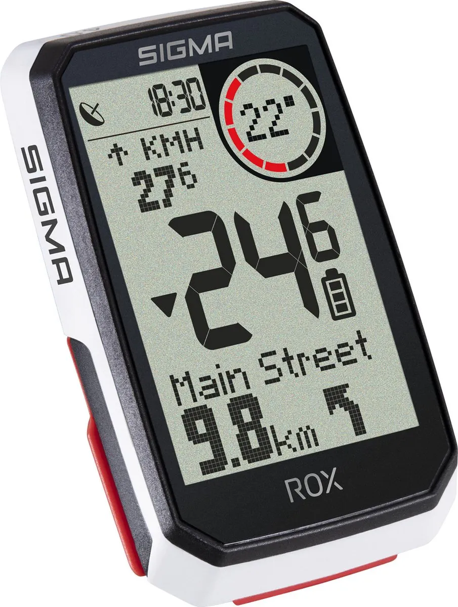 Sigma ROX 4.0 GPS HR Fietscomputer - wit