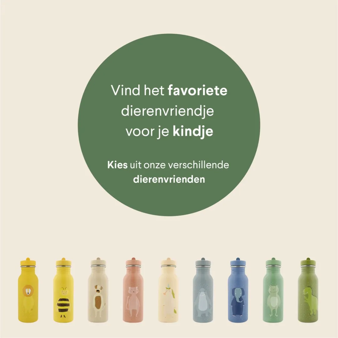Trixie Mr. Crocodile RVS Waterfles 500ml - Groen - afbeelding 4 van 6