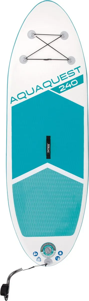 Intex Aquaquest 240 Youth SUP - 244x76cm Wit/Blauw