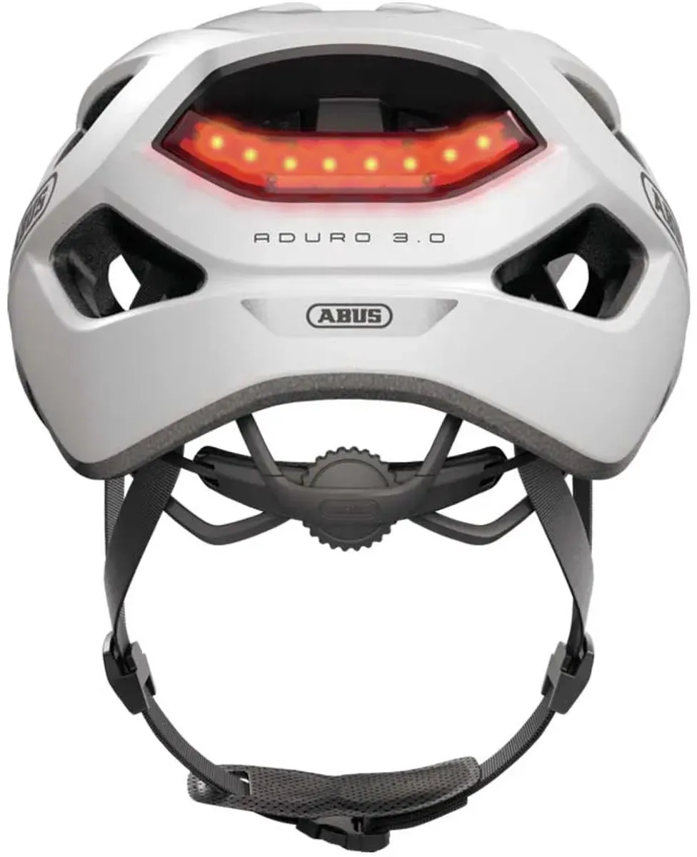 ABUS Aduro 3.0 LED Fietshelm - M 52-58cm - Wit