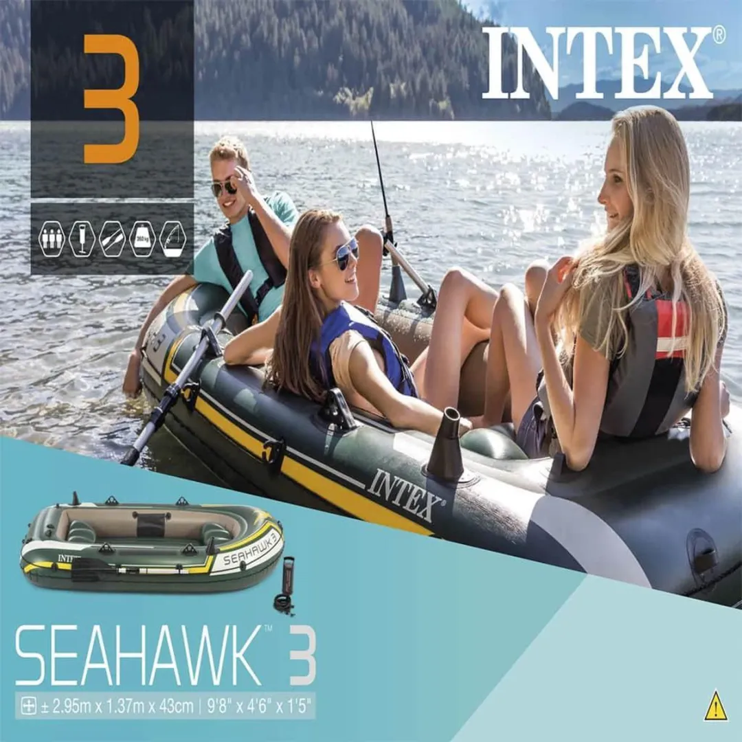 Intex Seahawk 3 Opblaasboot 295x137x43cm - Groen