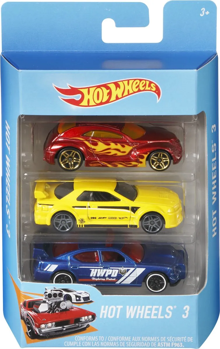 Hot Wheels Diecast 3 Autoset K5904