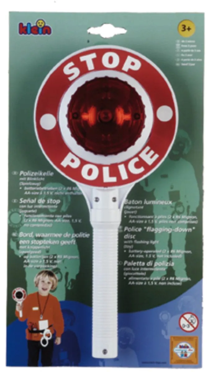 Klein Toys Politie Stopbord 16x3,5x29cm - Rood/Wit - afbeelding 6 van 6