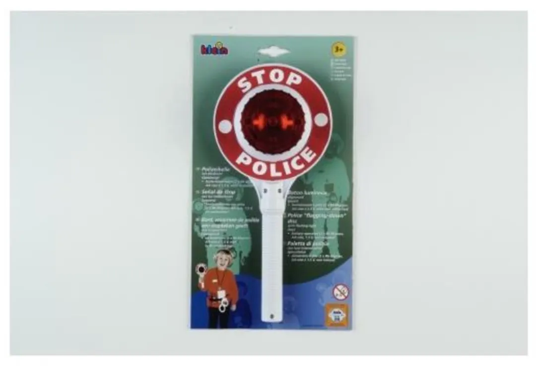 Klein Toys Politie Stopbord 16x3,5x29cm - Rood/Wit