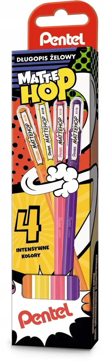 Pentel Mattehop Gelpennen 1.0mm - 4 Stuks Multicolor