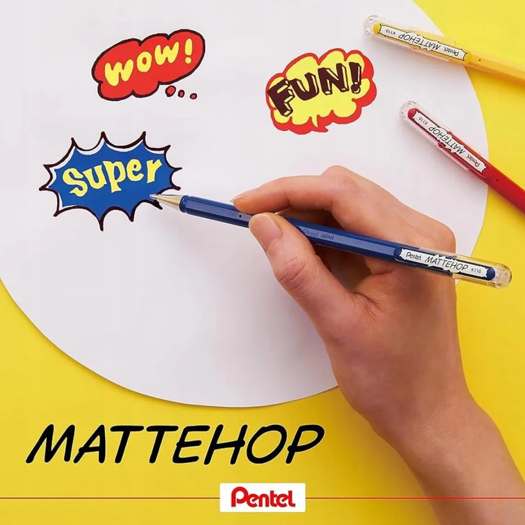 Pentel Mattehop Gelpennen 1.0mm - 4 Stuks Multicolor