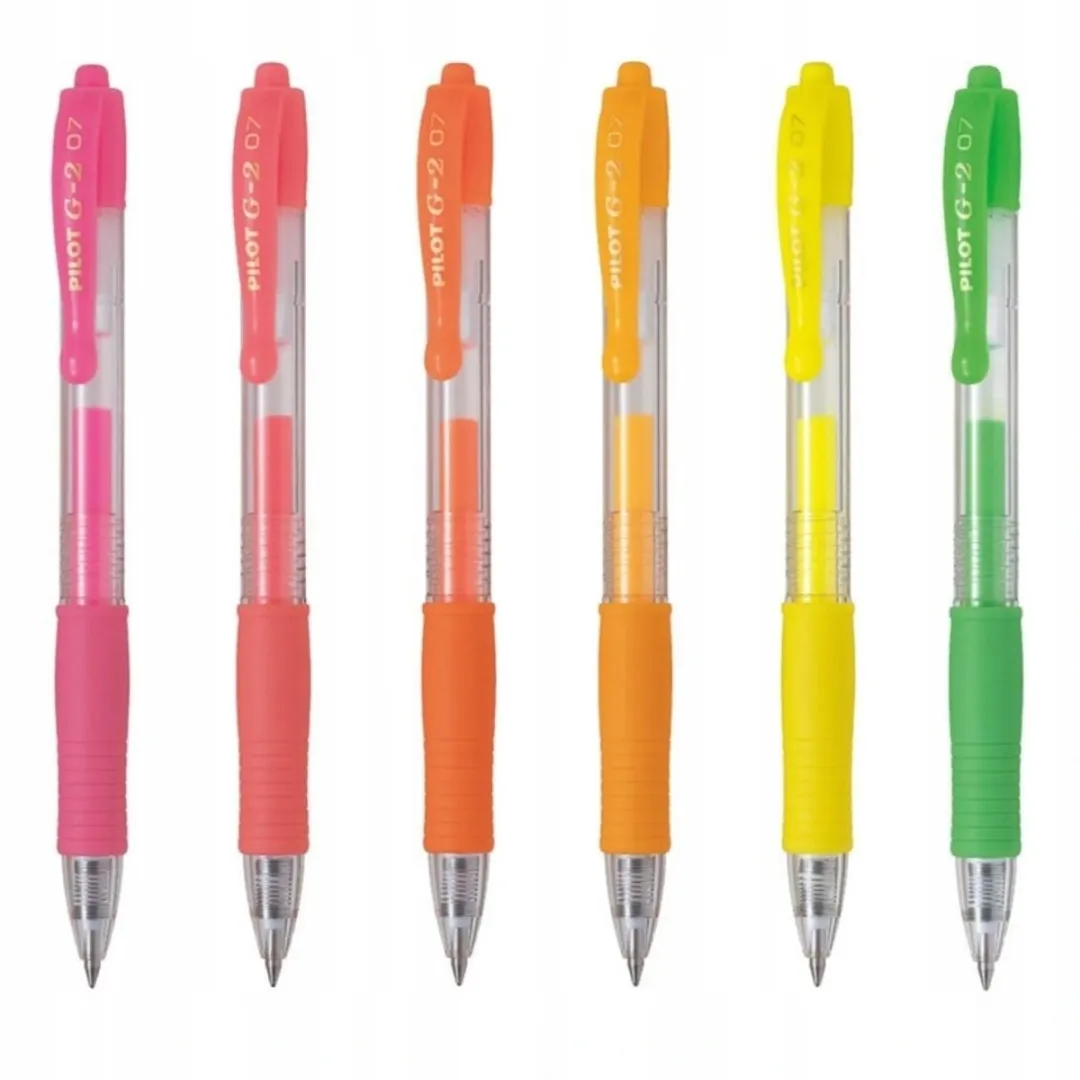 Pilot G2 Gelpen Neon Kleuren Mix