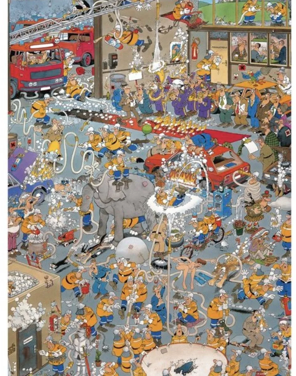 Jan van Haasteren Fire Station Puzzle 950 Stuks - Multicolor