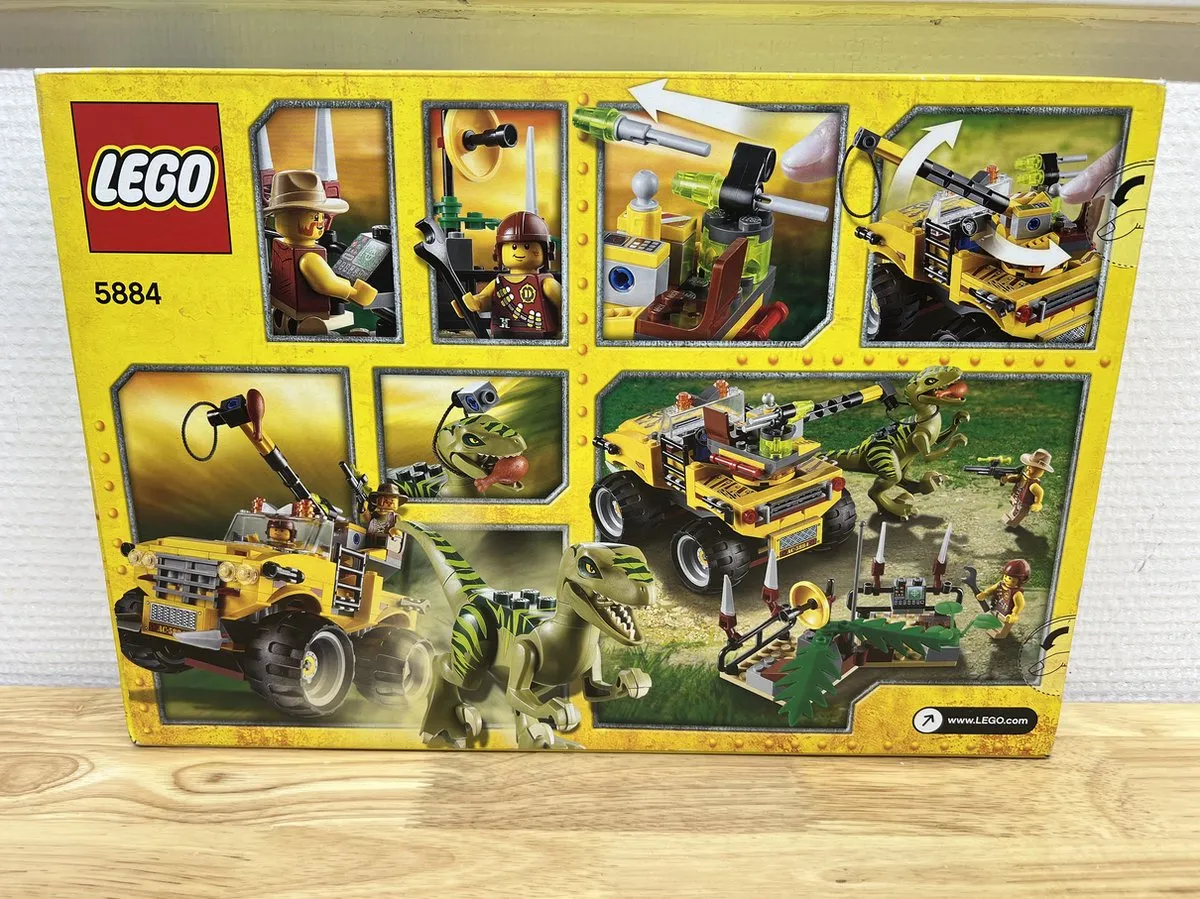 LEGO Dino Raptor Achtervolging 5884 - 251 Stukken - Groen/Geel