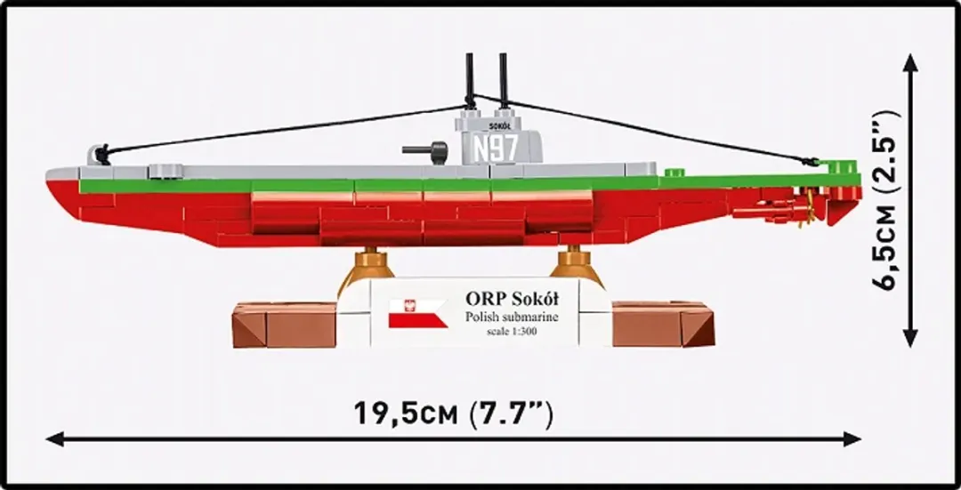 Cobi 4863 Polarisatie Onderzeeër ORP Sokół