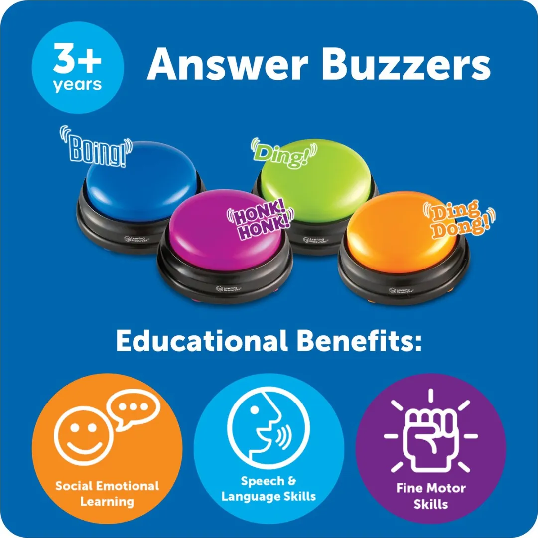 Learning Resources Antwoord Buzzers - 4 Stuks