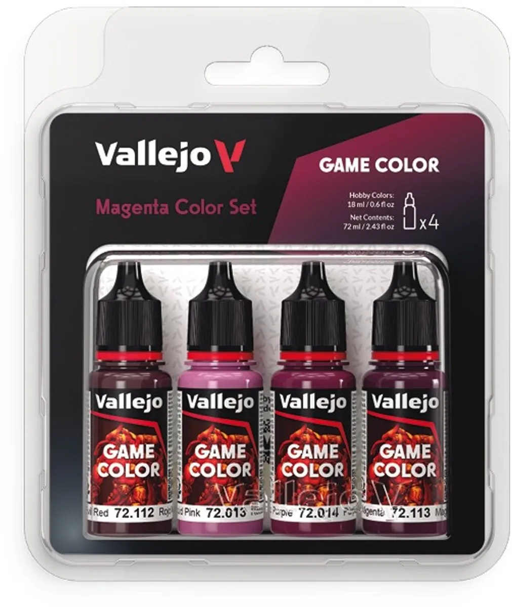 Vallejo Game Color Magenta Acrylverfset 4x18ml