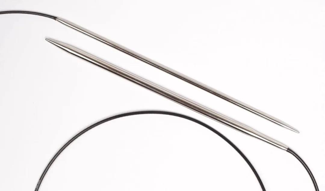 Drops Pro Classic Breinaalden met Kabel 4,5mm - 60cm - Zilver