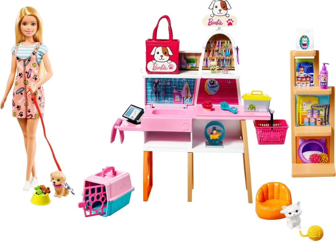 Barbie Dierenwinkel Speelset - Meerkleurig