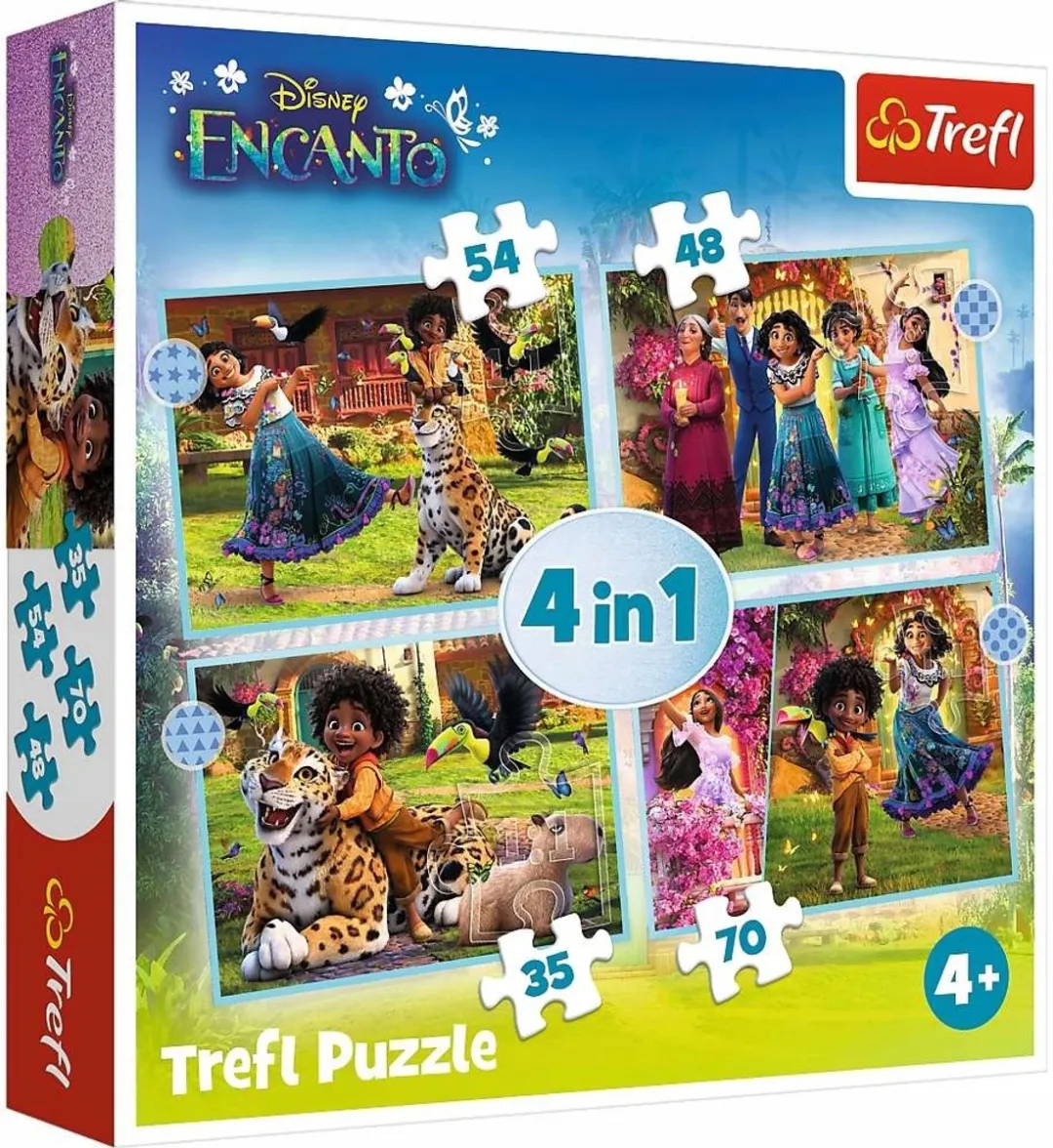 Trefl Ons Magische Encanto 4-in-1 Puzzel