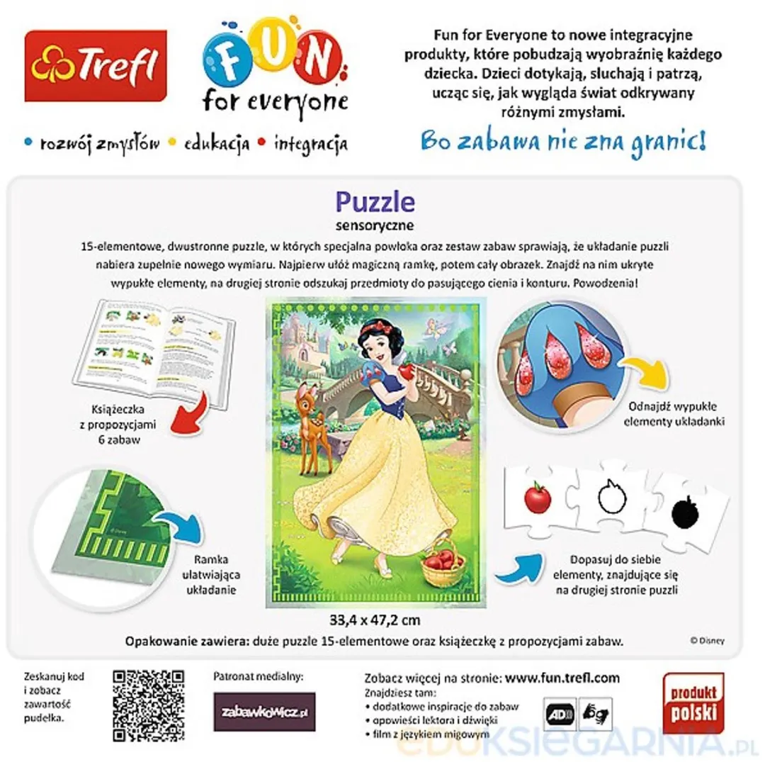 Trefl Disney Princess Sensorische Puzzel 15 Stuks