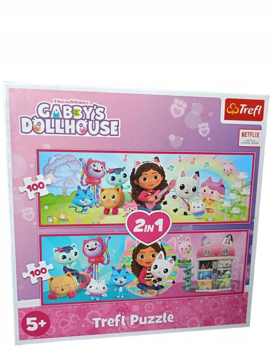 Trefl Gabby's Poppenhuis Puzzels 2x100 Stukjes