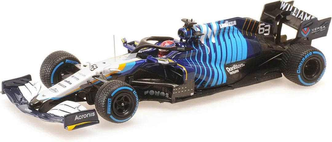 Formule 1 Williams Racing Mercedes FW43B #63 - 1:43 - Blauw