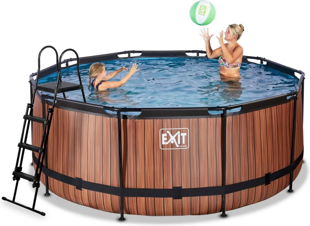 EXIT Wood Frame Zwembad 360cm - Bruin