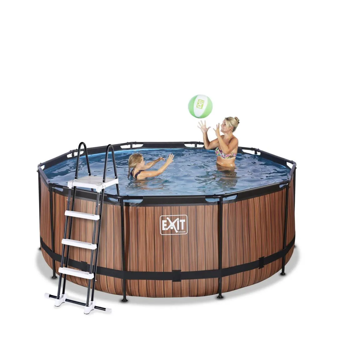 EXIT Wood Frame Zwembad 360cm - Bruin
